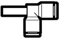 High-Performance Polymer Push-To-Connect and Metric Stem to Tube Run Adapter Tee Fittings