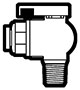 High-Performance Polymer Tube to Male NPTF Elbow Ball Valves