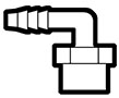 Nylon Plastic Hose Barb to Female Pipe Adapter Elbows