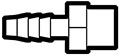 Nylon Plastic Hose Barb to Female Pipe Straight Adapter Fittings