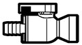 Polypropylene Push-To-Connect Hose Barb to Female NPTF Straight Ball Valves