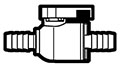 Polypropylene Push-To-Connect Hose Barb to Hose Barb Union Straight Ball Valves