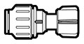 Copper Tube Size (CTS) Twist-To-Lock to Female National Pipe Size (NPS) Swivel Adapter Fittings