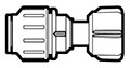 Copper Tube Size (CTS) Twist-To-Lock to Female Unified Screw Thread (UNS) Ballcock Adapter Fittings