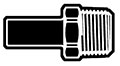 Ultraviolet (UV) Resistant Copper Tube Size (CTS) Stem to Male Pipe Adapter Fittings