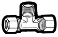 Compliant Compression Tube to Male Pipe Drop Adapter Tee Fittings